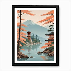 Miyajima Island Japan Vintage Travel Art (3) Art Print