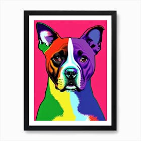 Staffordshire Bull Terrier Andy Warhol Style Dog Art Print