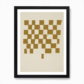 Checkers Beige Art Print