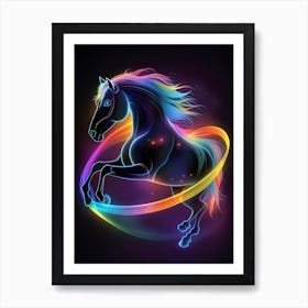 Rainbow Horse 15 Art Print