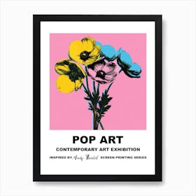 Poster Flowers Pop Art 2 Art Print