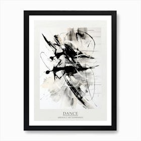Dance Abstract Black And White 7 Poster Art Print