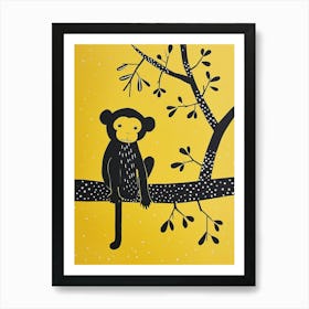 Yellow Bonobo 2 Art Print