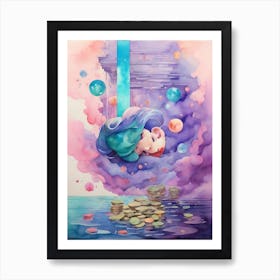Sleeping Mermaid Art Print