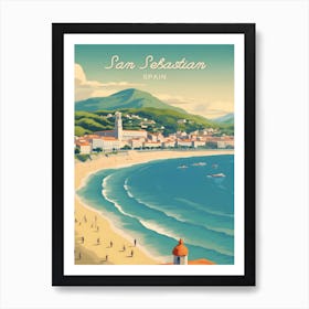 San Sebastian Spain Travel Art Print