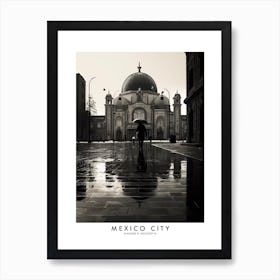 Poster Of Mexico City, Black And White Analogue Photograph 2 Art Print