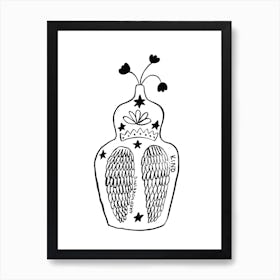 Virgo Vase Art Print