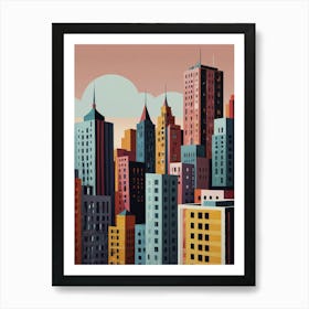 City Skyline Art Print