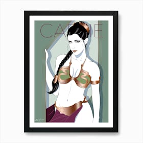 Carrie Fisher (Slave Leia) - Retro 80s Style Art Print