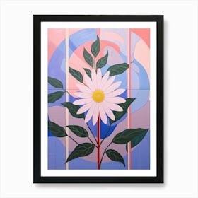 Asters 5 Hilma Af Klint Inspired Pastel Flower Painting Art Print