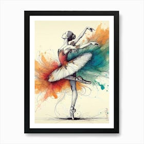 Balerina Female Dancer Art Print
