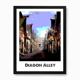 Diagon Alley, Movie, Art, Wall Print Art Print