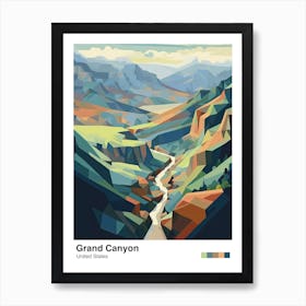 Grand Canyon   Geometric Vector Illustration 1 Poster Art Print