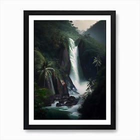 Dudhsagar Falls, India Realistic Photograph Art Print