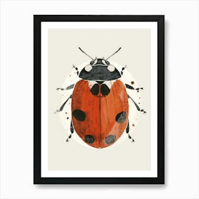 Charming Nursery Kids Animals Ladybug 1 Art Print