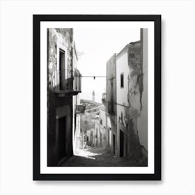 Cefalù, Italy, Black And White Photography 1 Art Print