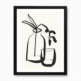 Minimal Still Life Black Art Print