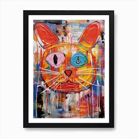 Cats Abstract Expressionism 2 Art Print