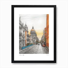 Mexico City Mexico Drawing Pencil Style 2 Travel Poster Art Print