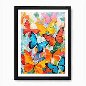 Pop Art Glasswing Butterflies 2 Art Print