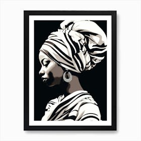 African Woman In A Turban 5 Art Print