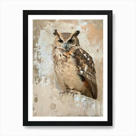 Philipine Eagle Owl Painting 3 Art Print