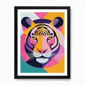 Graphic Tiger Portrait Art Print