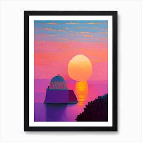 Amalfi Coast Sunset 6 Art Print