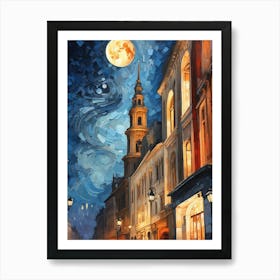 Night In The City 1 Art Print