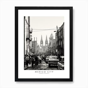 Poster Of Mexico City, Black And White Analogue Photograph 4 Art Print