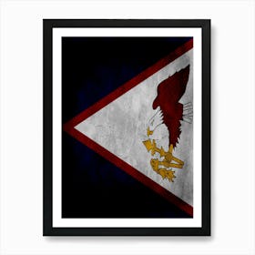 American Samoa Flag Texture Art Print