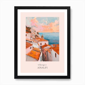 Mornings In Amalfi Rooftops Morning Skyline 1 Art Print