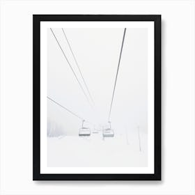 Ski Lift Scenery Art Print