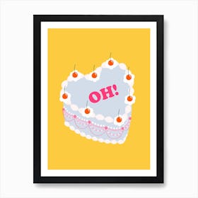 Heart Cake Art Print