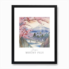 Japan Mount Fuji Storybook 2 Travel Poster Watercolour Art Print