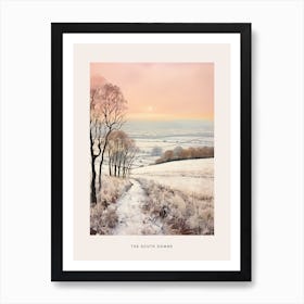 Dreamy Winter National Park Poster  The South Downs England 1 Art Print