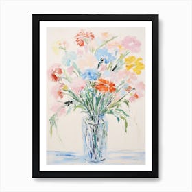 Flower Painting Fauvist Style Carnation 2 Art Print