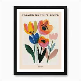 Spring Floral French Poster  Tulip 1 Art Print