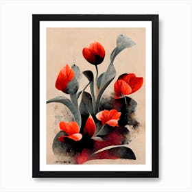 Red Tulips Art Print