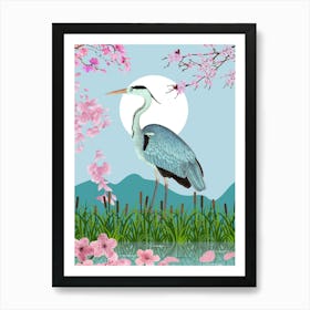 Heron In Spring Art Print