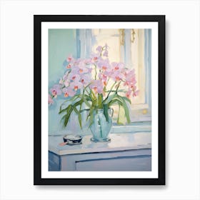 A Vase With Orchid, Flower Bouquet 3 Art Print