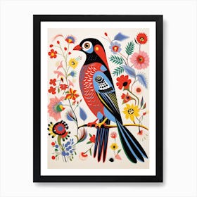 Scandinavian Bird Illustration Falcon 2 Art Print