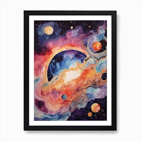 Galaxy Painting Art Print