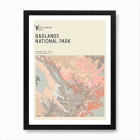 Badlands National Park Series South Dakota Usa Art Print