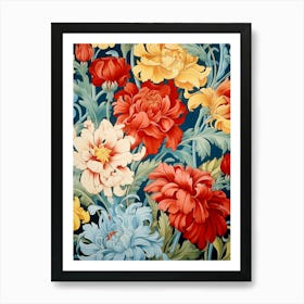 Victorian Floral Wallpaper 5 Art Print