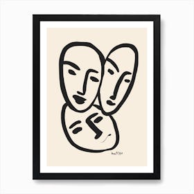 Three Faces Art Print