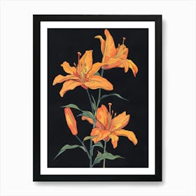 Orange Lilies Art Print