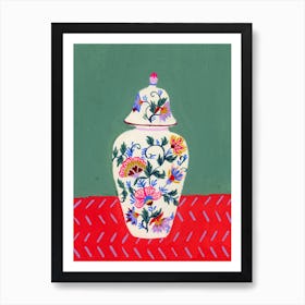 Vintage Flower Vase Art Print