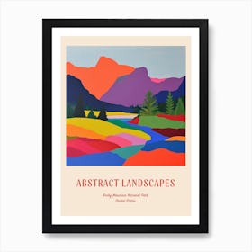 Colourful Abstract Rocky Mountain National Park Usa 5 Poster Art Print