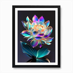 Lotus Flower Bouquet Holographic 7 Art Print